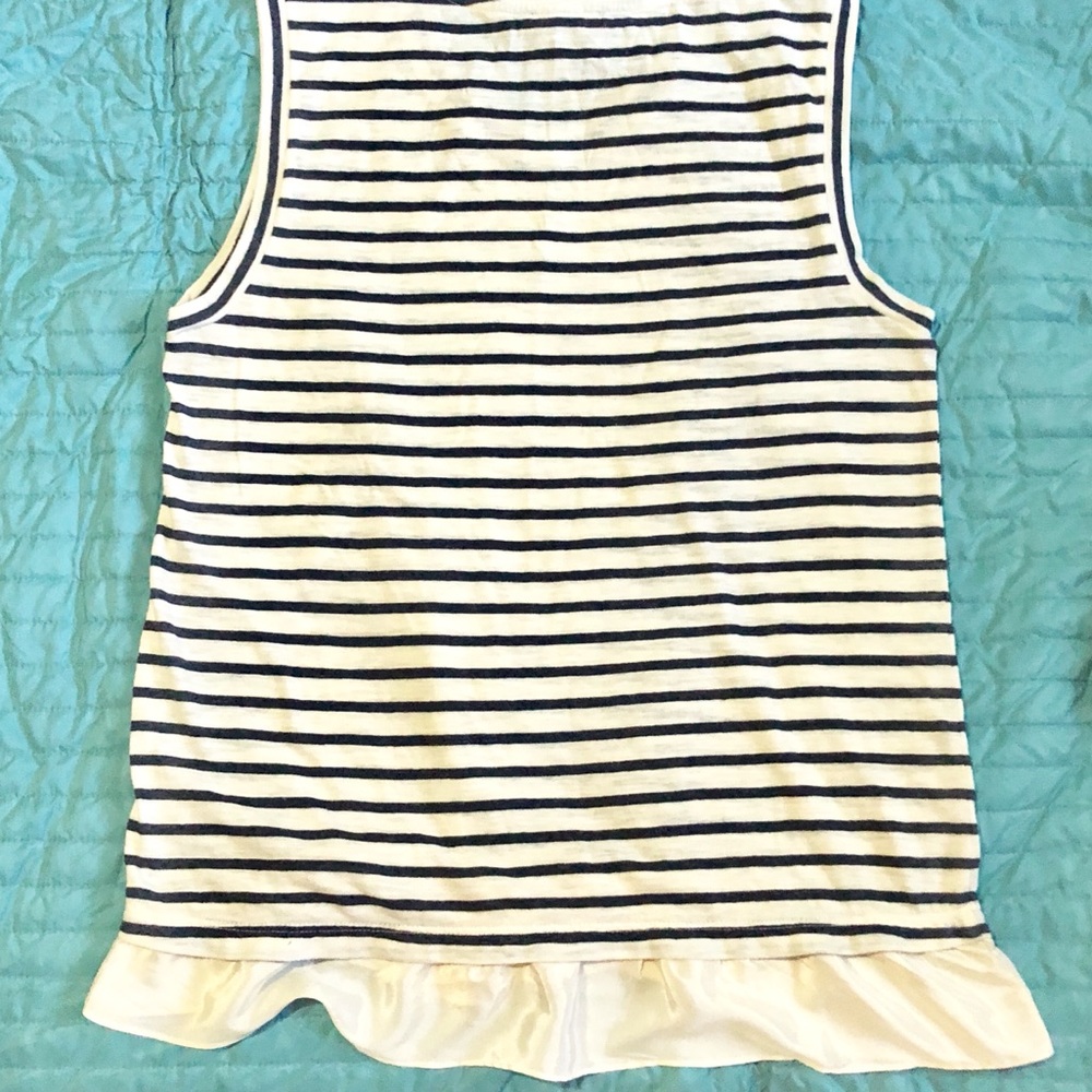 J. Crew Striped Ruffle Hem Tank - Picture 4 of 4